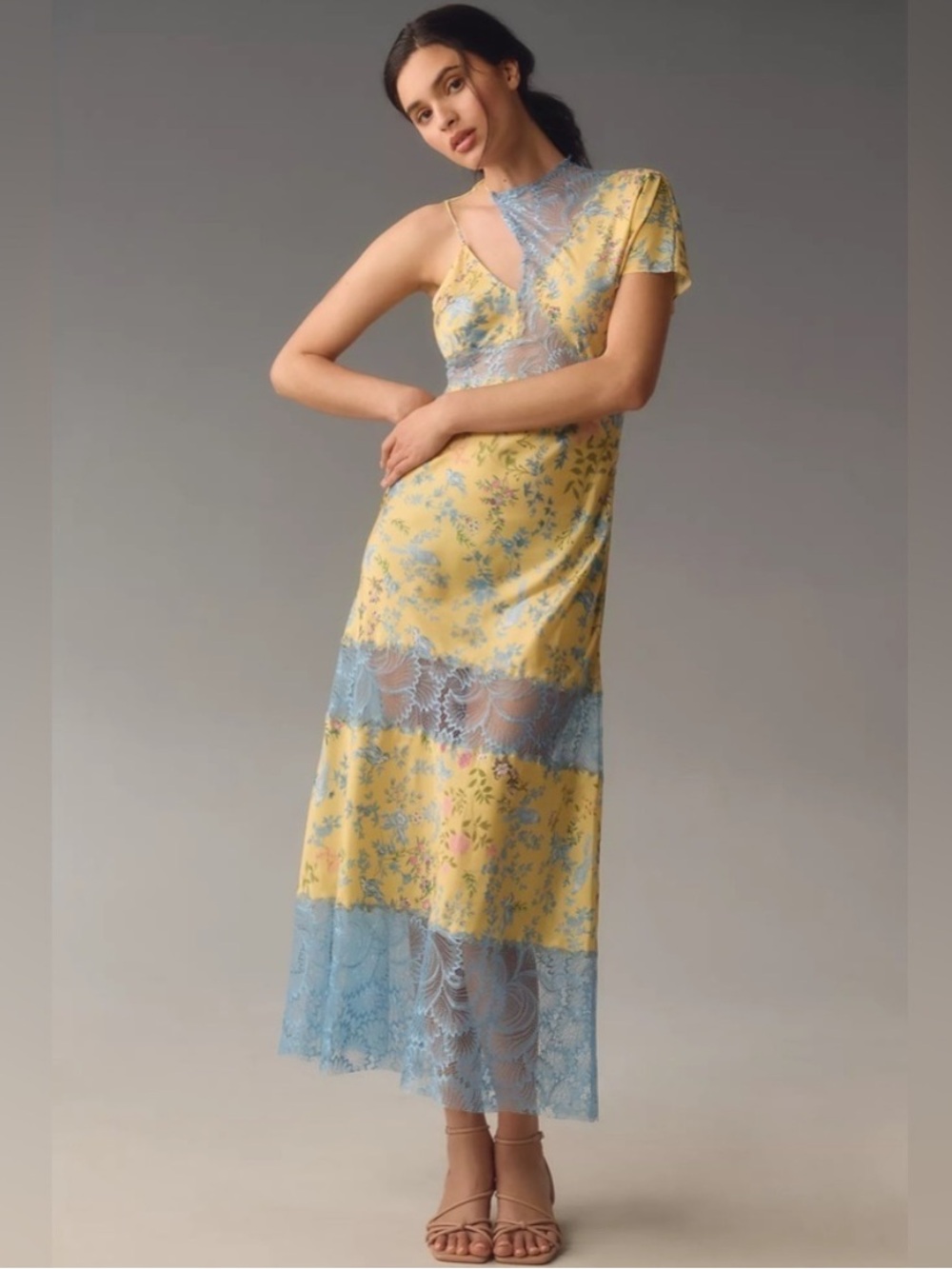 Geisha Designs Anthropologie Printed Slip Dress Medium